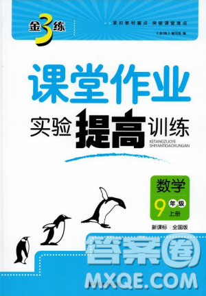 2018金三練課堂作業(yè)實驗提高訓練九年級上數(shù)學全國版答案