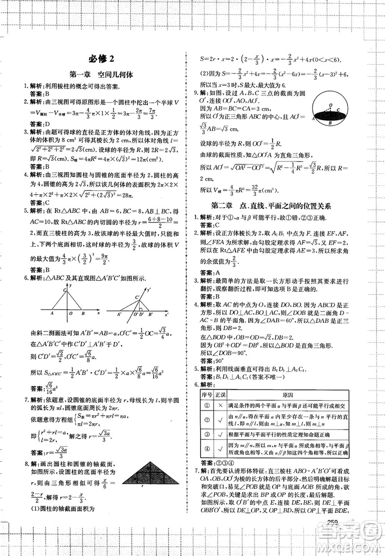 提分庫高中數(shù)學(xué)高一至高三復(fù)試專用參考答案