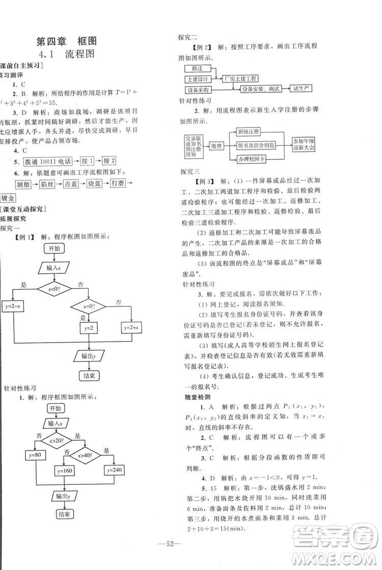 2018人教版資源與評價七年級數(shù)學(xué)上冊參考答案