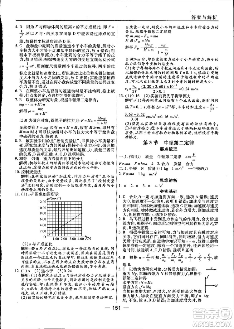 45分鐘課時(shí)作業(yè)與單元測(cè)試高中物理必修1人教版參考答案