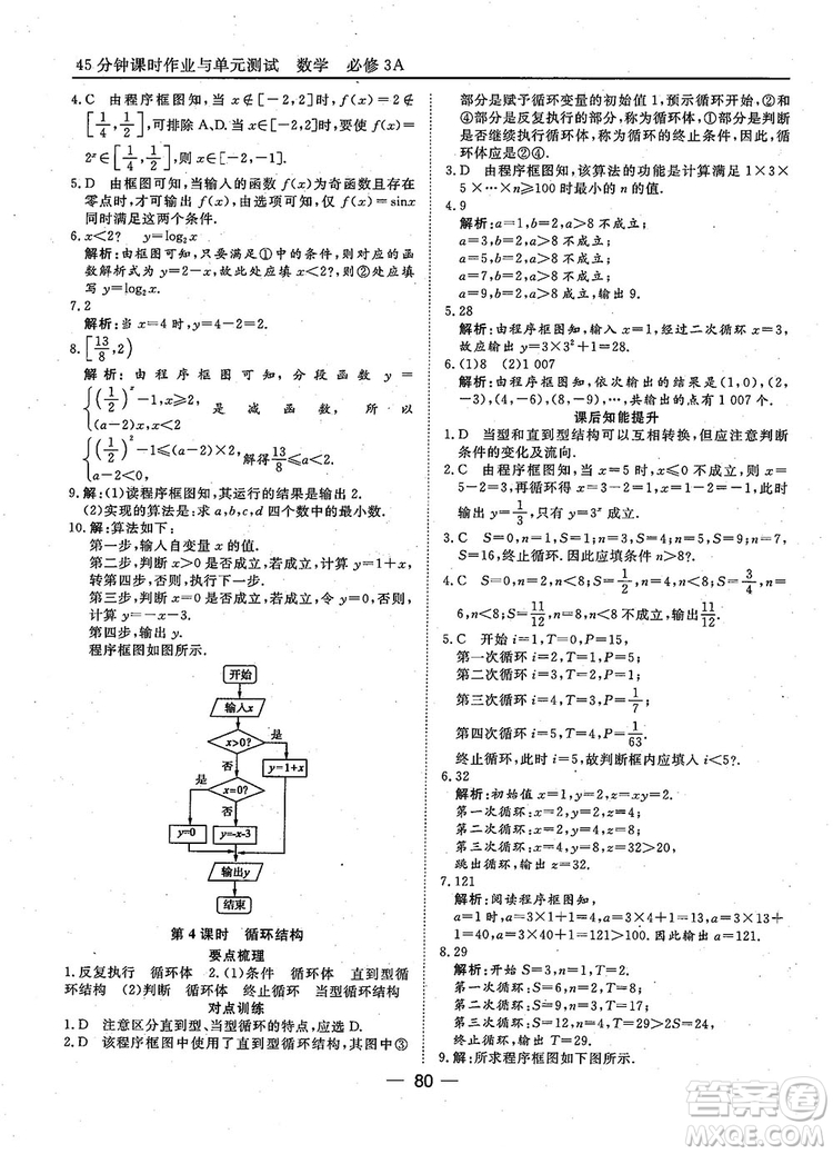 2018年45分鐘課時作業(yè)與單元測試人教A版高中數(shù)學(xué)必修3參考答案
