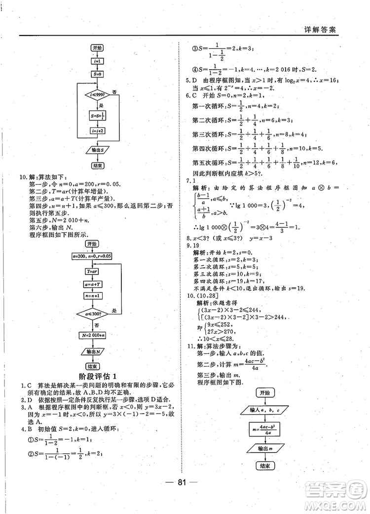 2018年45分鐘課時作業(yè)與單元測試人教A版高中數(shù)學(xué)必修3參考答案