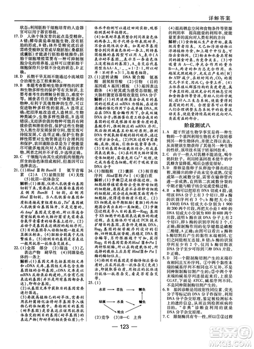 2018人教版45分鐘課時(shí)作業(yè)與單元測(cè)試高中生物選修3參考答案