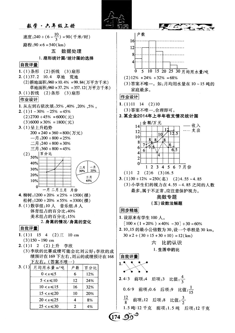 奇跡課堂數(shù)學(xué)六年級上冊北師版2018年參考答案