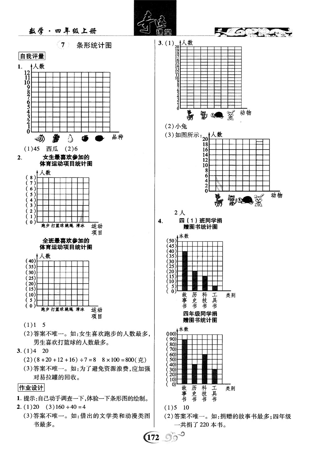 2018秋奇跡課堂數(shù)學(xué)4四年級上冊人教版數(shù)法題解參考答案
