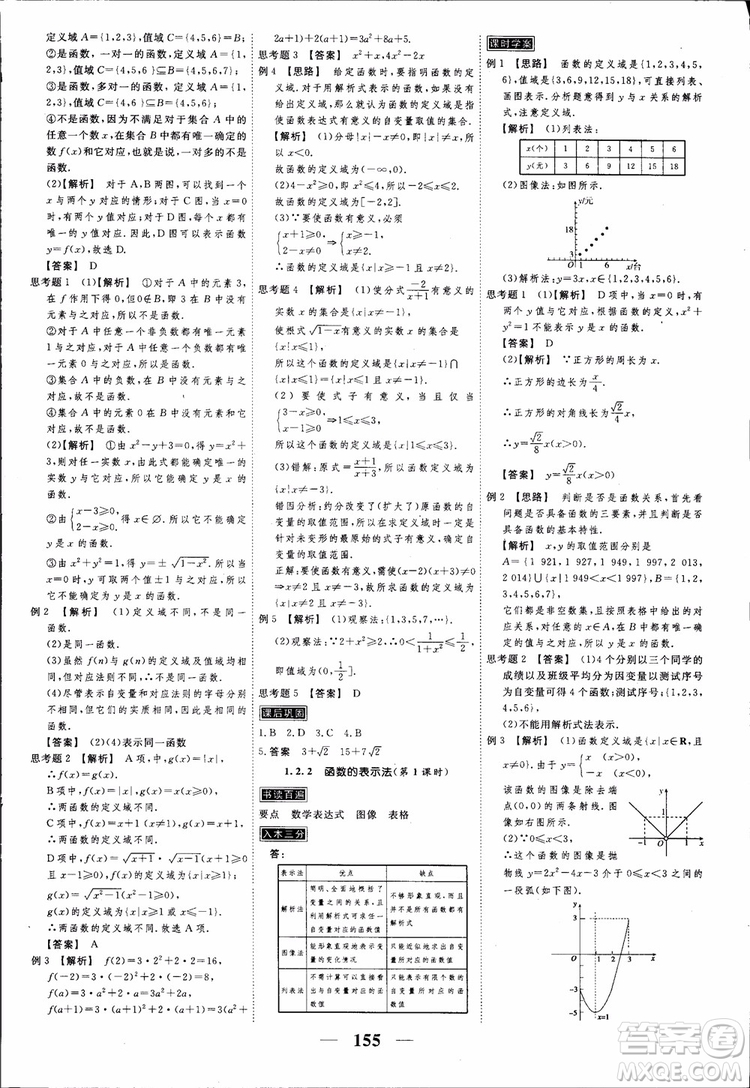 高考調研2018衡水重點中學同步精講精練新課標A版數(shù)學必修1參考答案