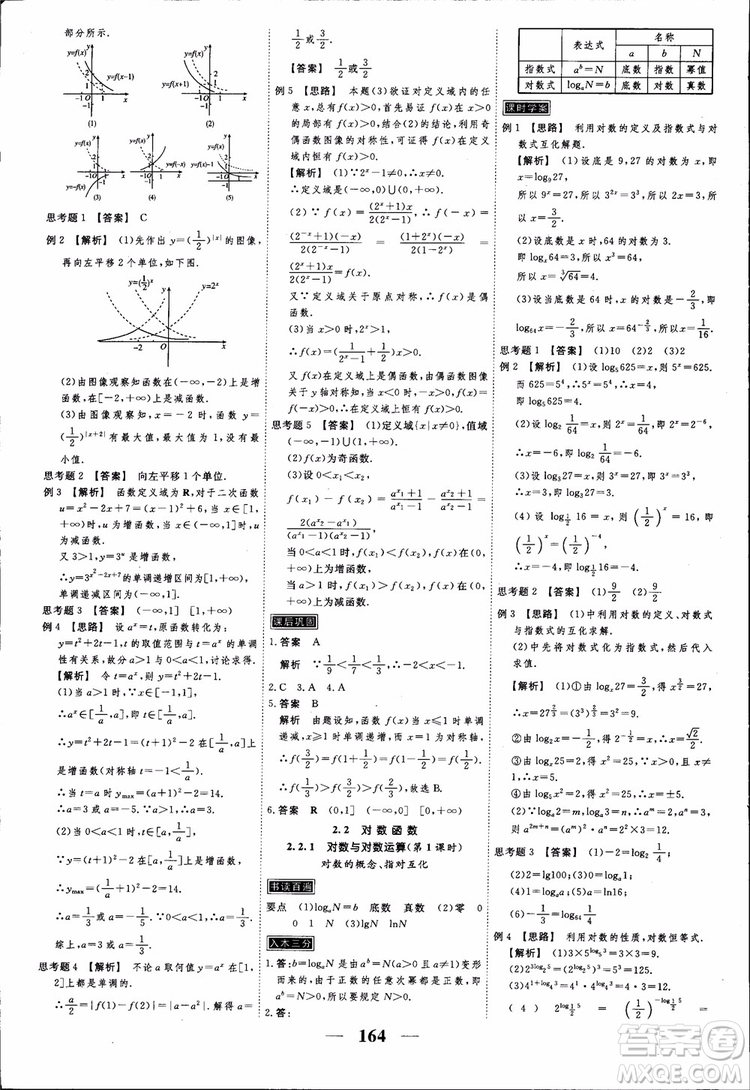 高考調研2018衡水重點中學同步精講精練新課標A版數(shù)學必修1參考答案