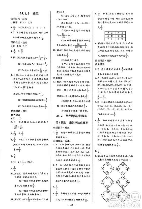 2018新版初中同步測控優(yōu)化設計九年級數(shù)學上冊人教版答案