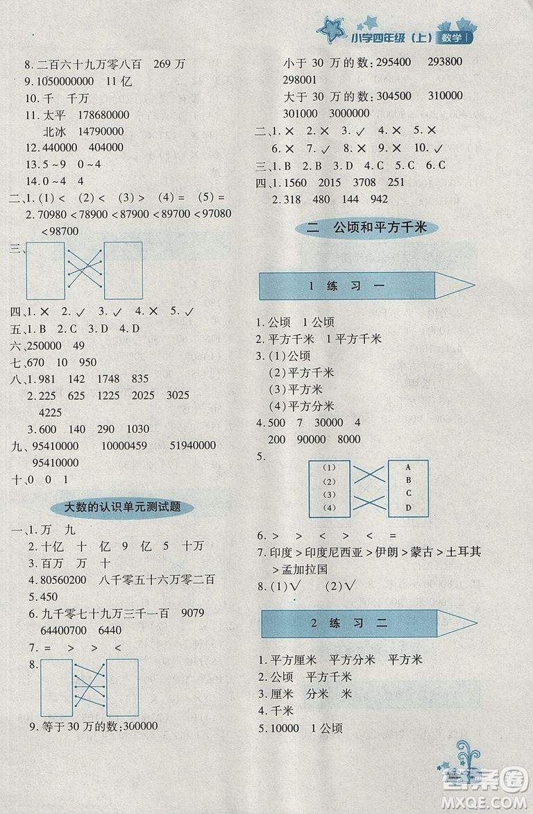 2018年秋優(yōu)化設(shè)計(jì)課課練4年級(jí)上冊(cè)數(shù)學(xué)人教版答案