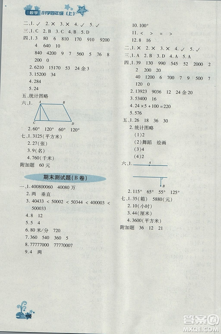 2018年秋優(yōu)化設(shè)計(jì)課課練4年級(jí)上冊(cè)數(shù)學(xué)人教版答案