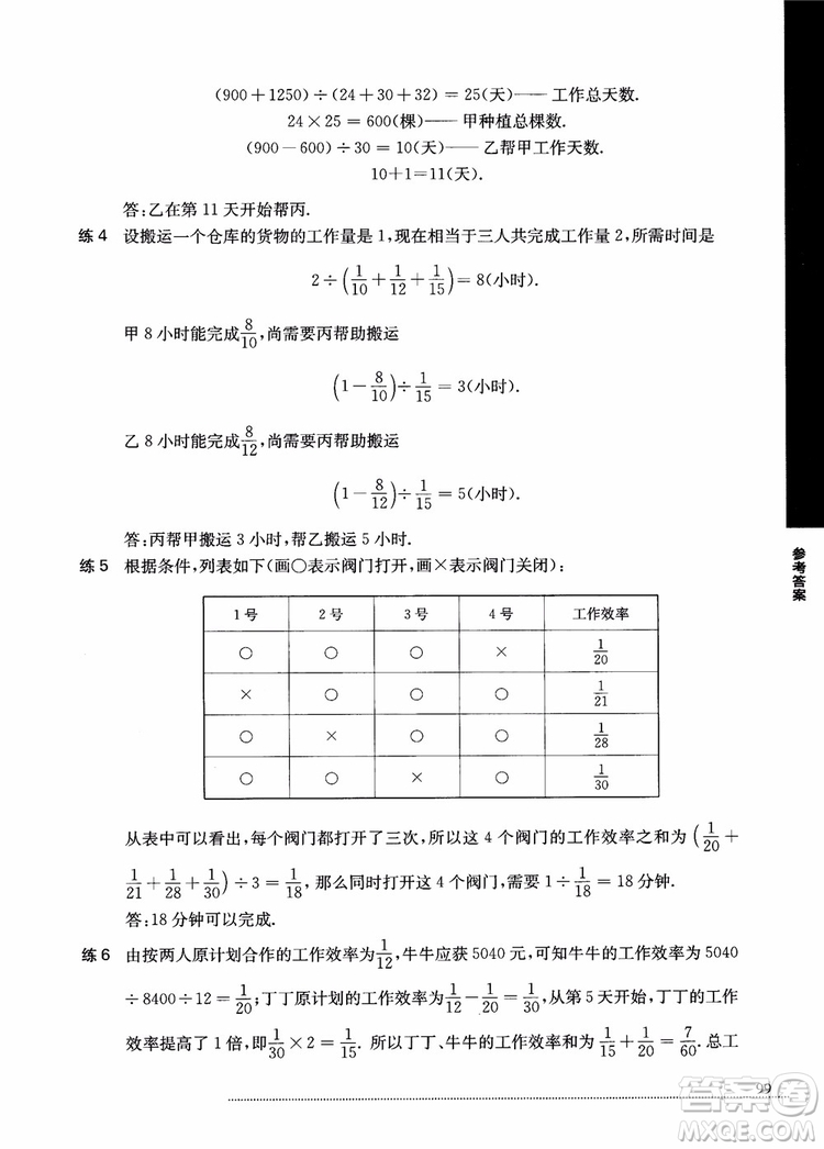 2018年小學(xué)數(shù)學(xué)應(yīng)用題秘籍六年級(jí)參考答案