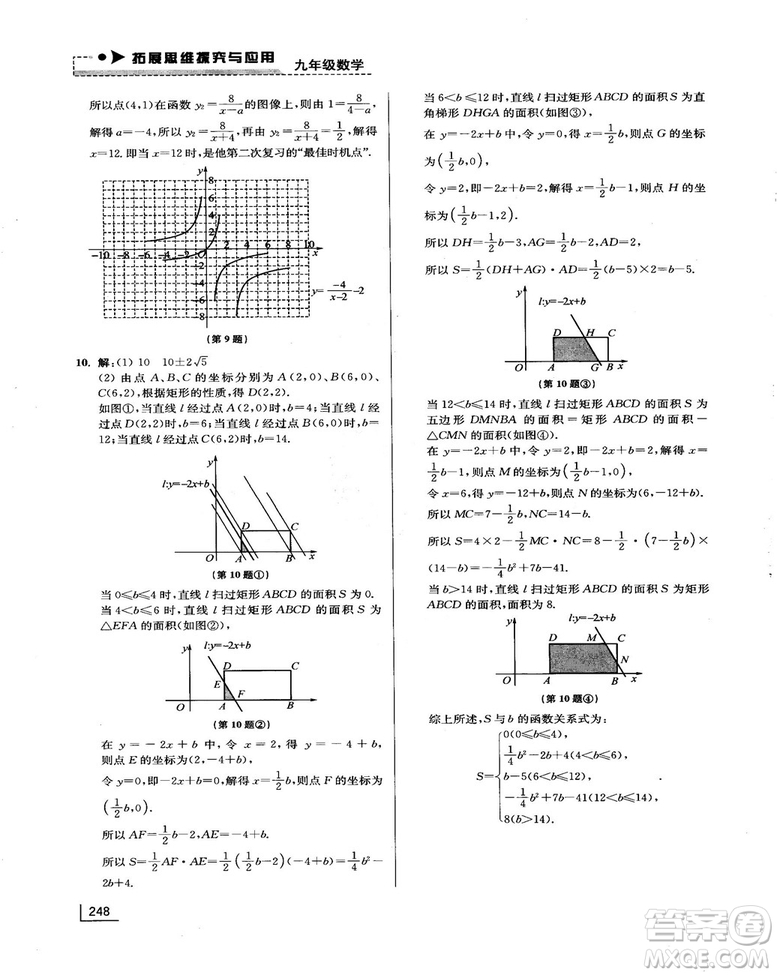 拓展思維探究與應(yīng)用新體驗(yàn)新思維新方法9年級(jí)數(shù)學(xué)參考答案
