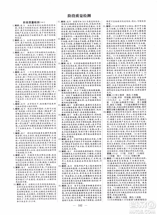 學(xué)案導(dǎo)學(xué)2018高中同步高效課堂生物必修3參考答案