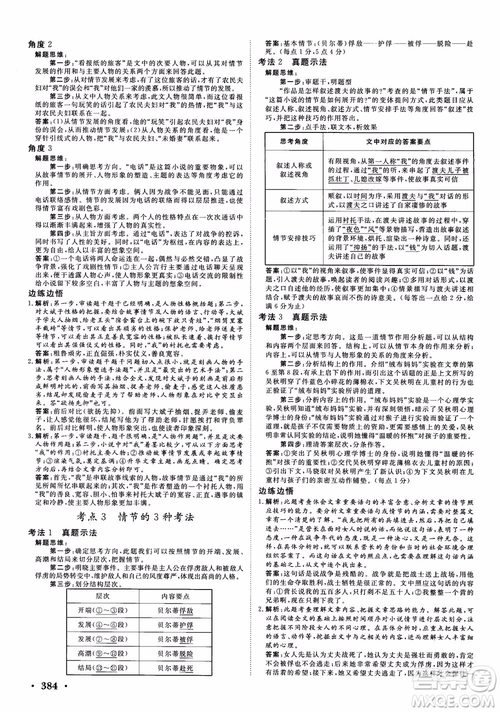 甘肅教育出版社2019課堂新坐標(biāo)高三一輪總復(fù)習(xí)語文參考答案