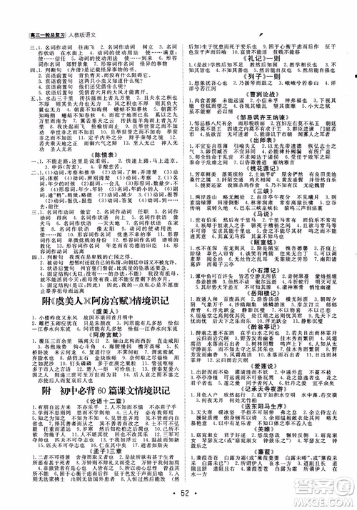 甘肅教育出版社2019課堂新坐標(biāo)高三一輪總復(fù)習(xí)語文參考答案