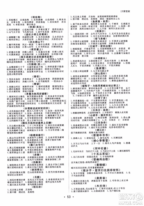 甘肅教育出版社2019課堂新坐標(biāo)高三一輪總復(fù)習(xí)語文參考答案