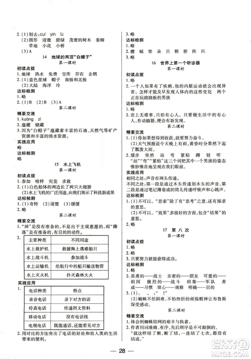 9787564078287新課標(biāo)兩導(dǎo)兩練高效學(xué)案2018語文三年級(jí)上冊(cè)鳳凰蘇教版答案