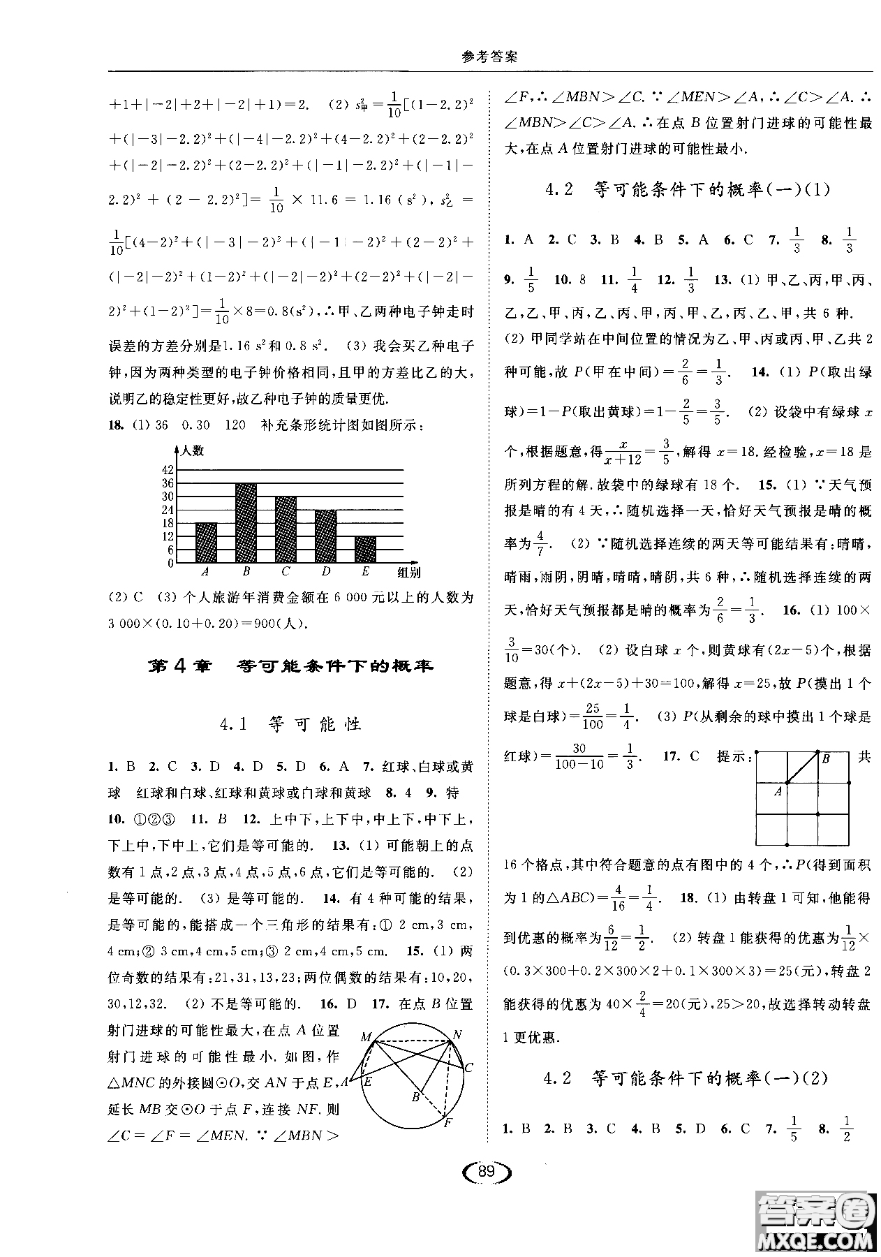 亮點給力2019提優(yōu)課時作業(yè)本數(shù)學(xué)九年級上江蘇版參考答案