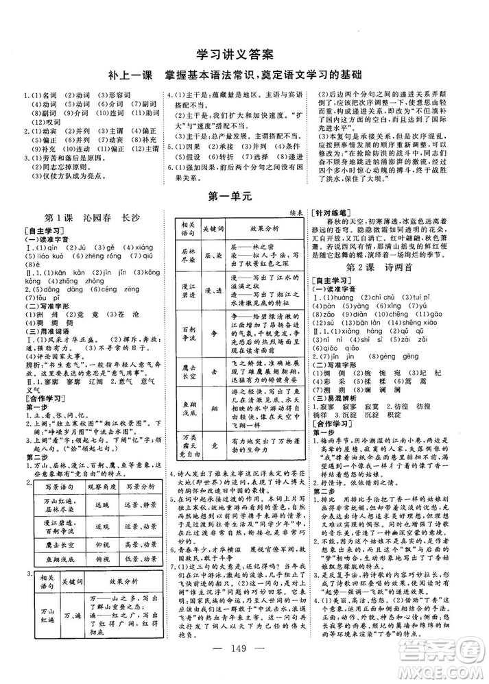 9787807602392三維設(shè)計(jì)2018-2019版語(yǔ)文必修1人教版答案