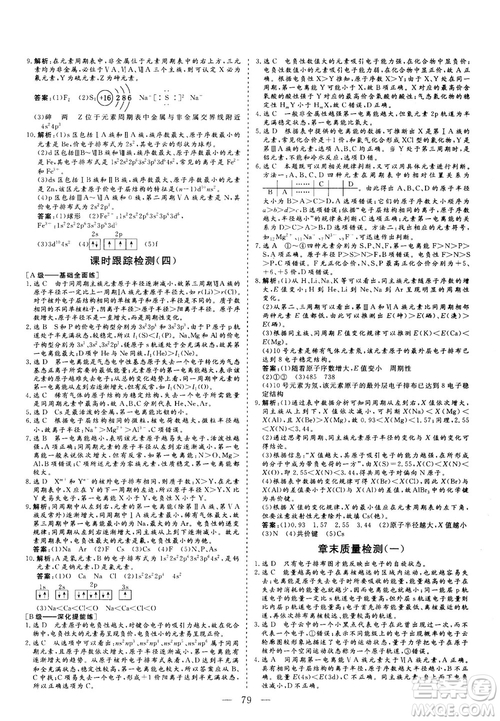 2018—2019版三維設計化學選修3物質(zhì)結(jié)構與性質(zhì)人教版參考答案