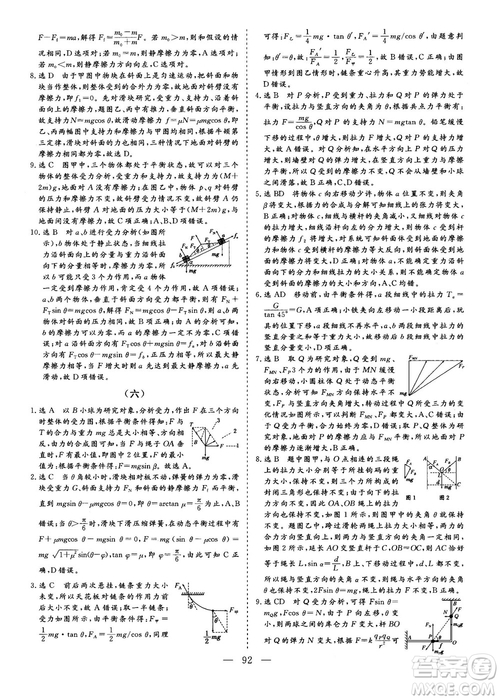 2018年新版三維設(shè)計法定考點加餐訓(xùn)練高三物理參考答案