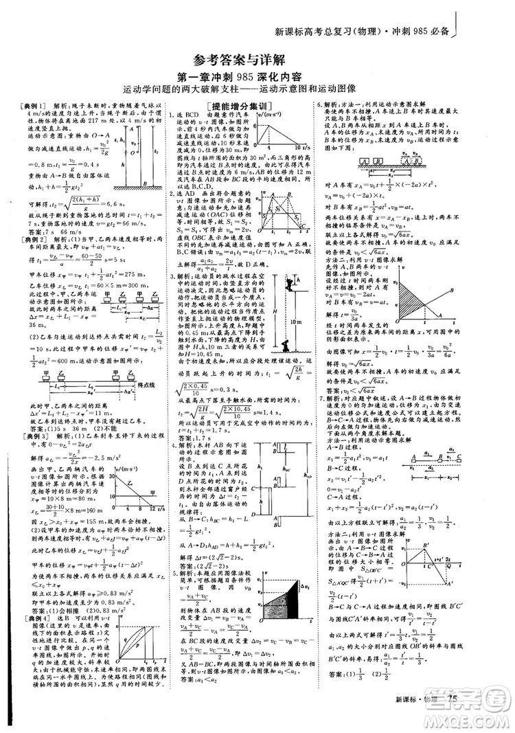 2018年新版三維設(shè)計法定考點加餐訓(xùn)練高三物理參考答案