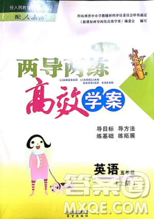 2018版人教版新課標(biāo)兩導(dǎo)兩練高效學(xué)案英語五年級(jí)上答案