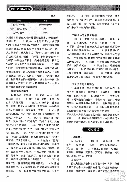 2018同步解析與測(cè)評(píng)語文必修3參考答案