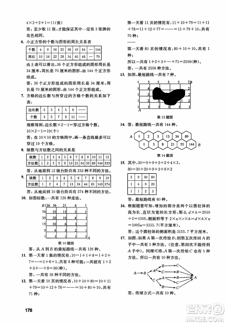 2018年數(shù)學創(chuàng)新思維訓練六年級參考答案