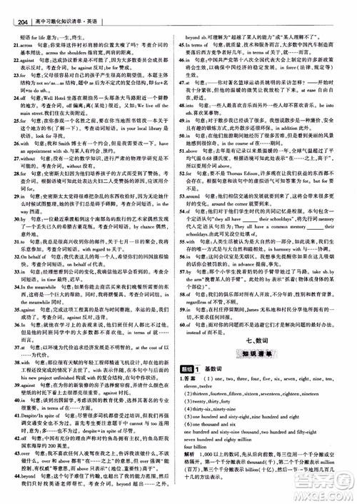 2019版曲一線(xiàn)科學(xué)備考高中習(xí)題化知識(shí)清單英語(yǔ)參考答案