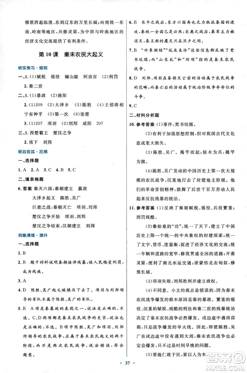 9787107312632優(yōu)化設(shè)計(jì)中國歷史七年級上冊人教版答案