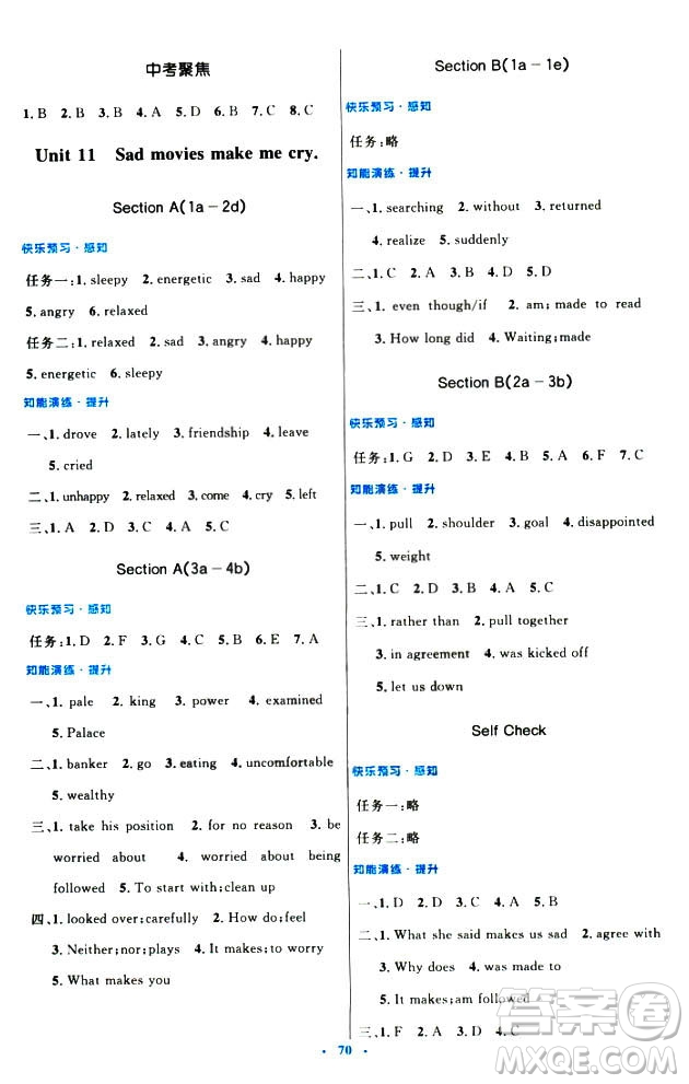 初中同步測(cè)控優(yōu)化設(shè)計(jì)2018新版九年級(jí)英語全一冊(cè)人教版答案