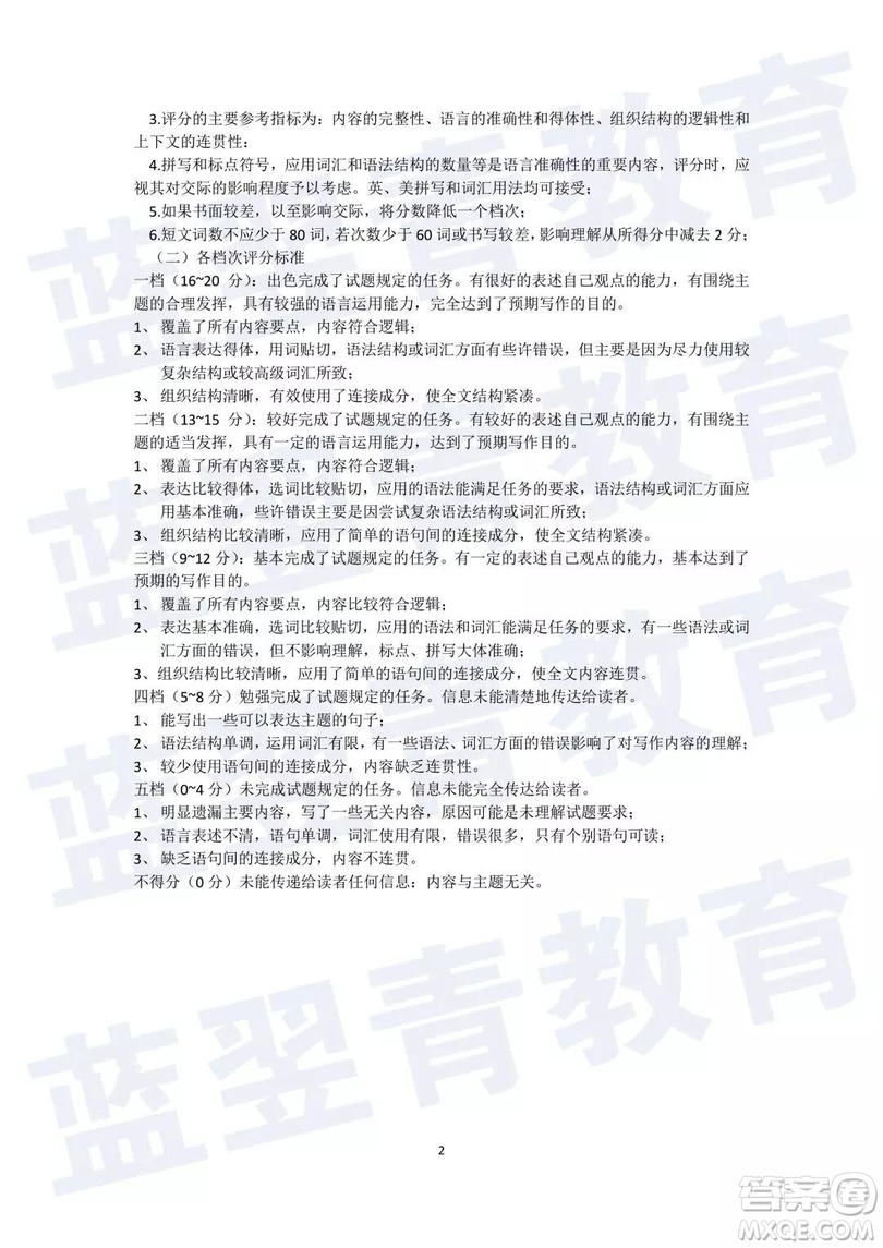 2018—2019學(xué)年度名校聯(lián)盟階段性學(xué)習(xí)質(zhì)量測試題九年級英語試卷及參考答案