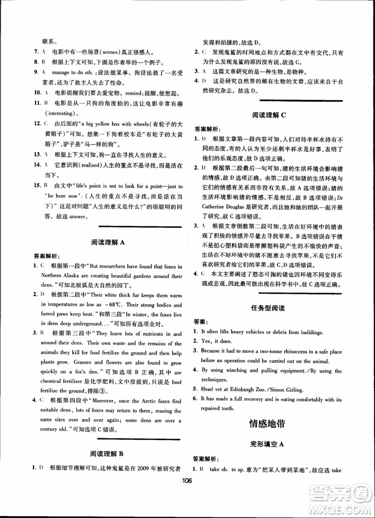2018點(diǎn)津英語(yǔ)天天練英語(yǔ)時(shí)文閱讀9年級(jí)第一輯參考答案