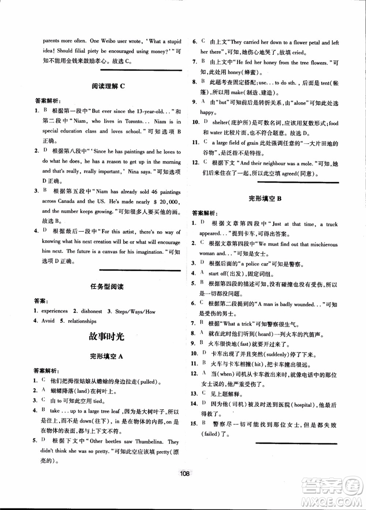 2018點(diǎn)津英語(yǔ)天天練英語(yǔ)時(shí)文閱讀9年級(jí)第一輯參考答案