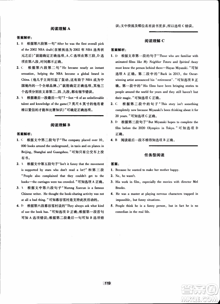 2018點(diǎn)津英語(yǔ)天天練英語(yǔ)時(shí)文閱讀9年級(jí)第一輯參考答案