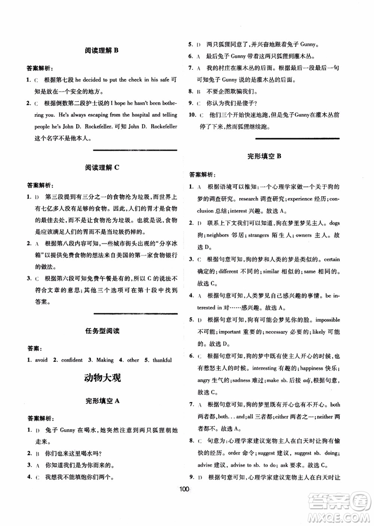 點(diǎn)津英語(yǔ)天天練2018英語(yǔ)時(shí)文閱讀8年級(jí)第一輯參考答案
