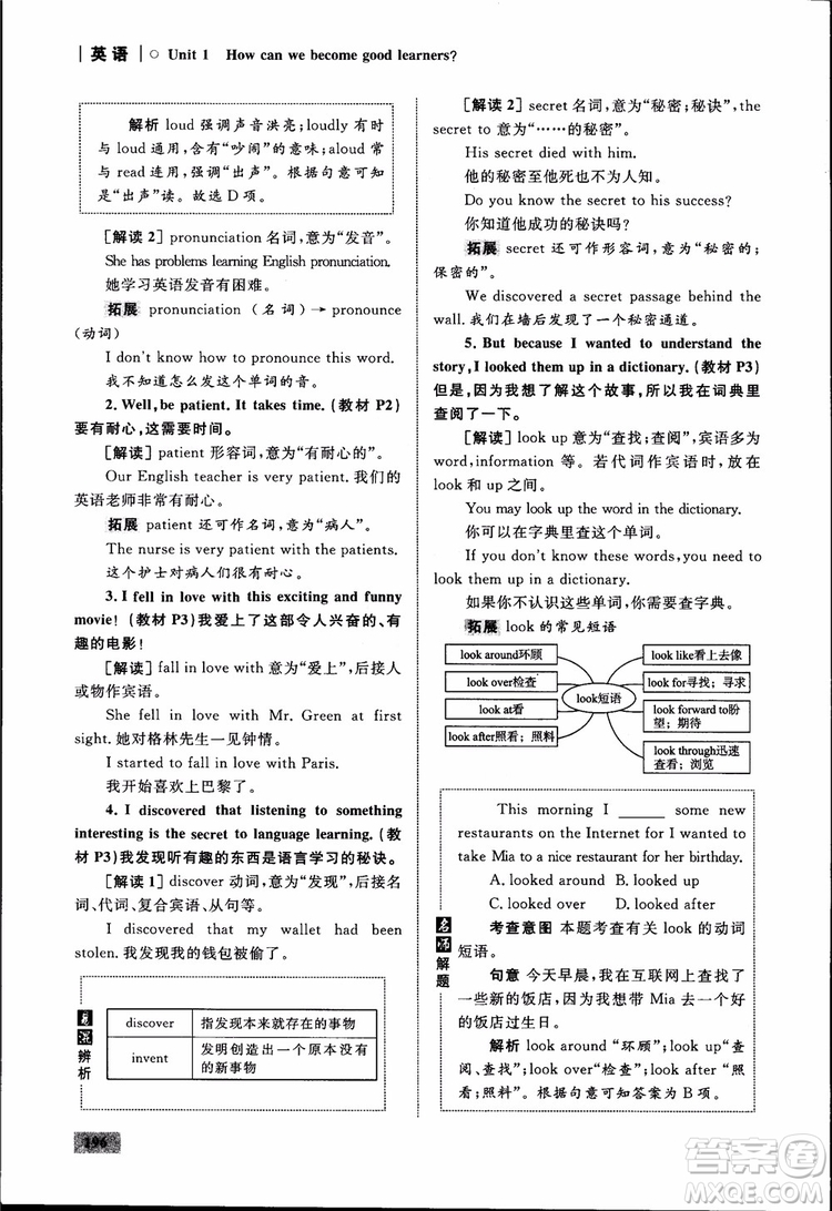 人教版2018九年級(jí)英語(yǔ)全一冊(cè)初中同步學(xué)考優(yōu)化設(shè)計(jì)參考答案
