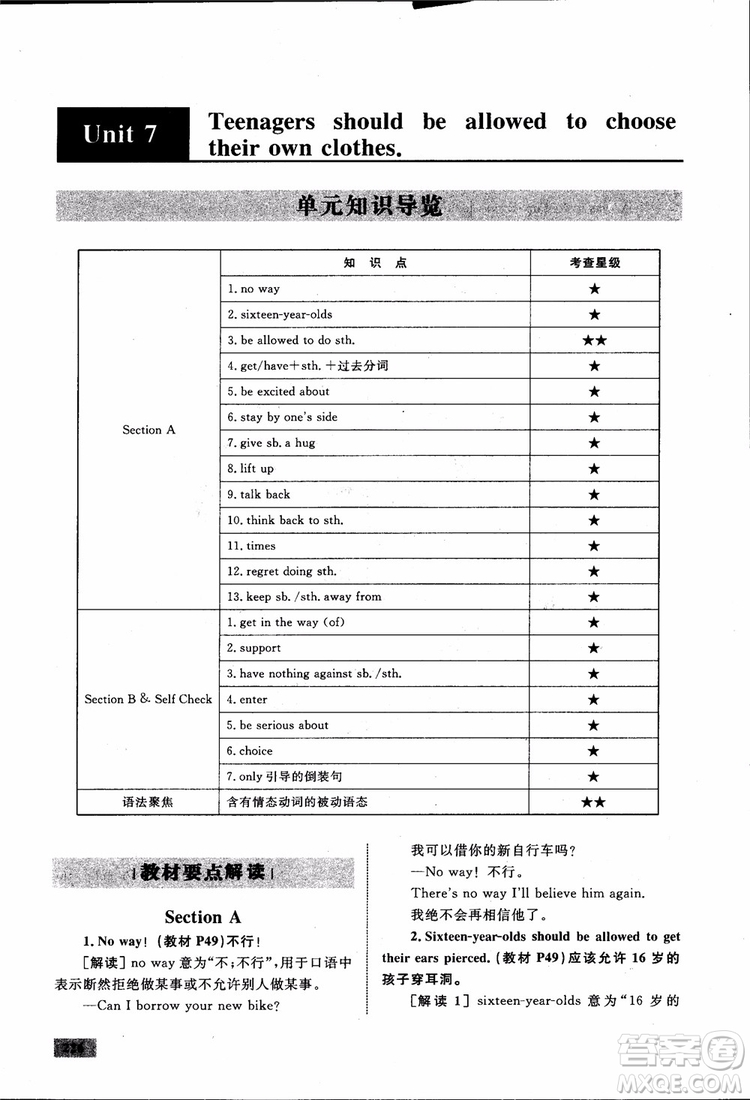 人教版2018九年級(jí)英語(yǔ)全一冊(cè)初中同步學(xué)考優(yōu)化設(shè)計(jì)參考答案