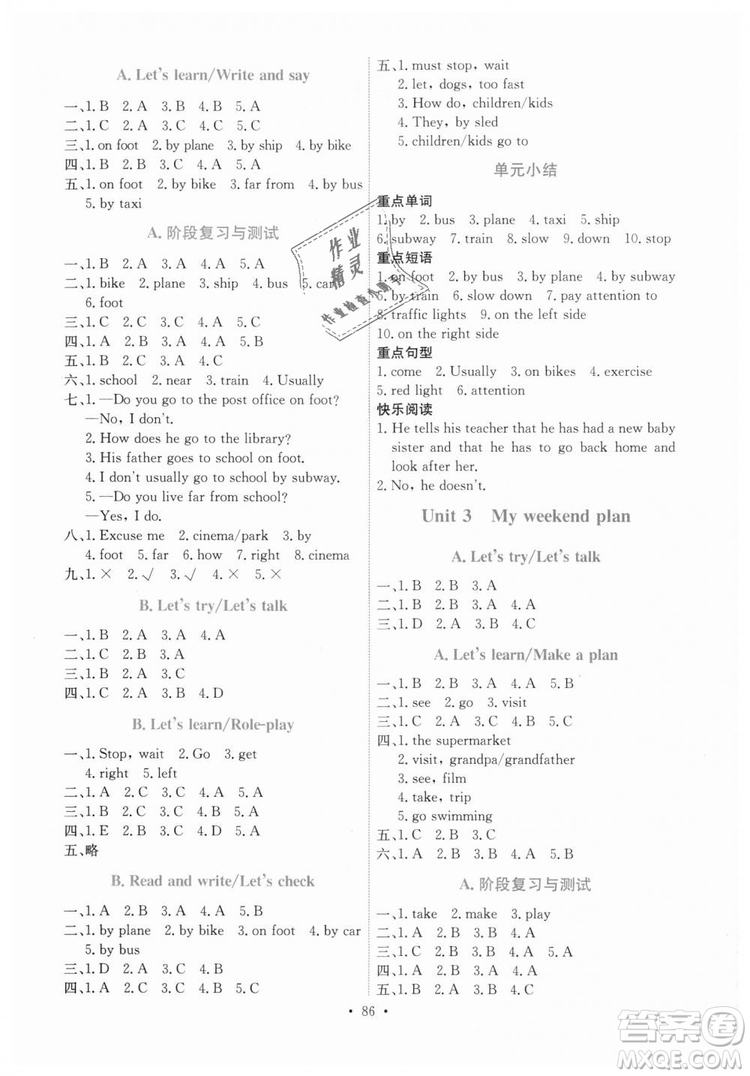 9787107287381能力培養(yǎng)與測(cè)試人教版英語(yǔ)PEP六年級(jí)上冊(cè)河北專(zhuān)版答案