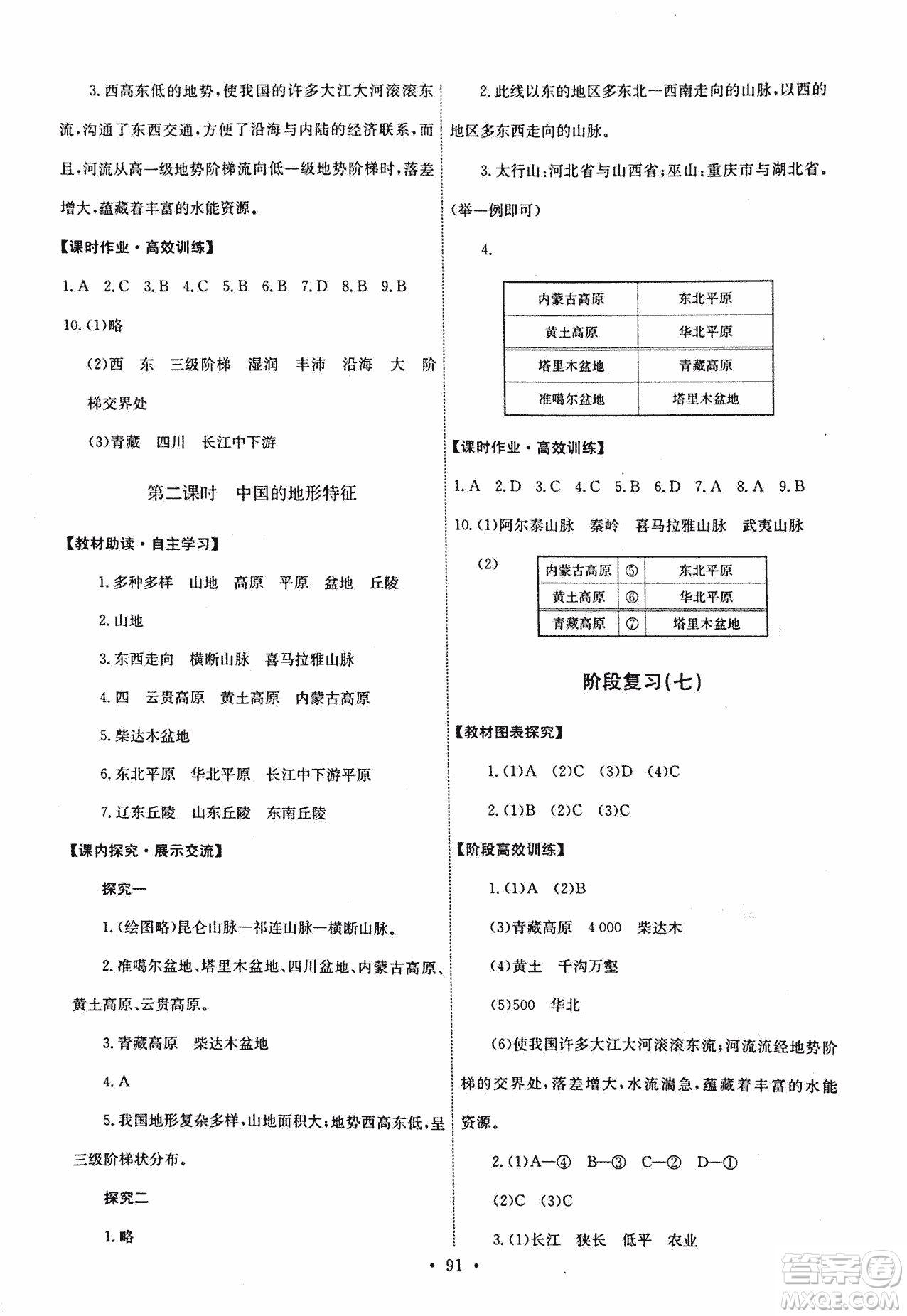 9787503187209能力培養(yǎng)與測(cè)試地理七年級(jí)上冊(cè)中圖版答案