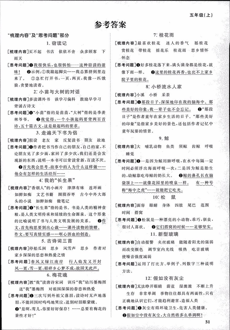9787539293424陽(yáng)光同學(xué)課時(shí)優(yōu)化作業(yè)五年級(jí)上冊(cè)語(yǔ)文2018人教版RJ參考答案