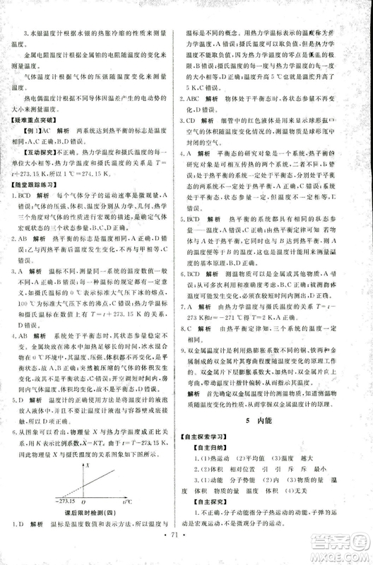 9787107301445能力培養(yǎng)與測(cè)試物理2018年高中選修3-3人教版答案