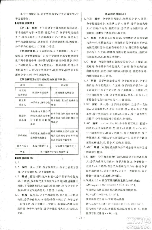 9787107301445能力培養(yǎng)與測(cè)試物理2018年高中選修3-3人教版答案