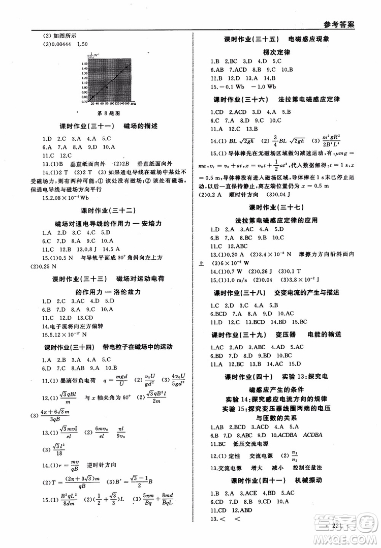 浙江全A計劃選考物理系統(tǒng)復(fù)習(xí)用書基礎(chǔ)梳理篇高中物理參考答案