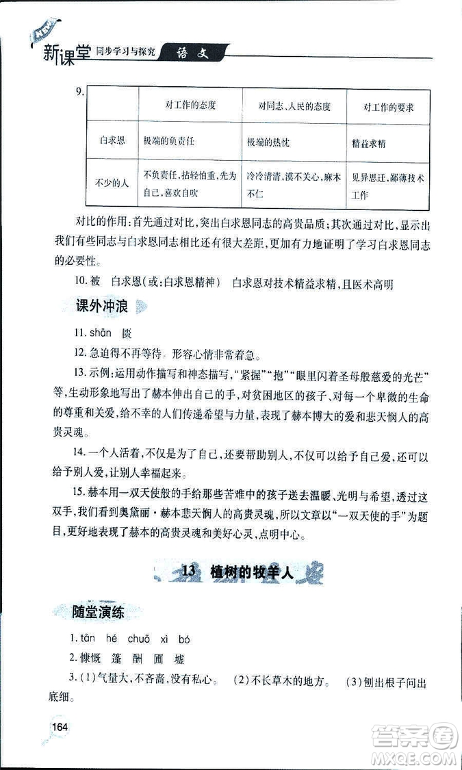 9787543647961新課堂同步學(xué)習(xí)與探究2018年七年級(jí)語文上冊(cè)人教版答案