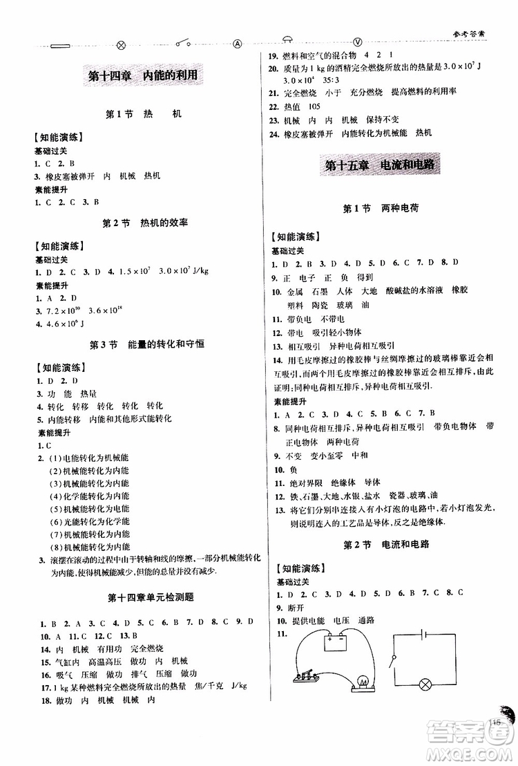 9787543637610輕巧奪冠物理2018年九年級(jí)全一冊(cè)青島專用參考答案