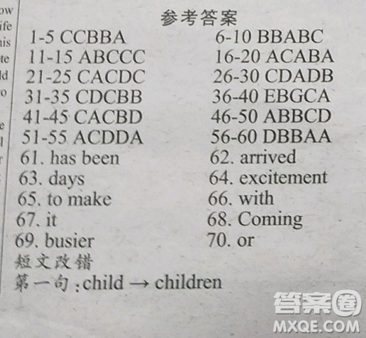 2018-2019英語學(xué)習(xí)輔導(dǎo)報(bào)高二綜合課標(biāo)全國第12期答案