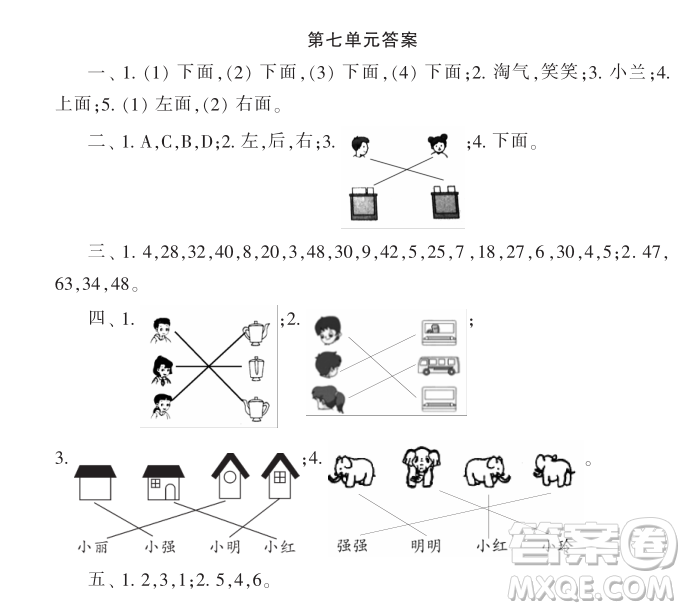 小學數(shù)學報2018二年級第七單元測試答案
