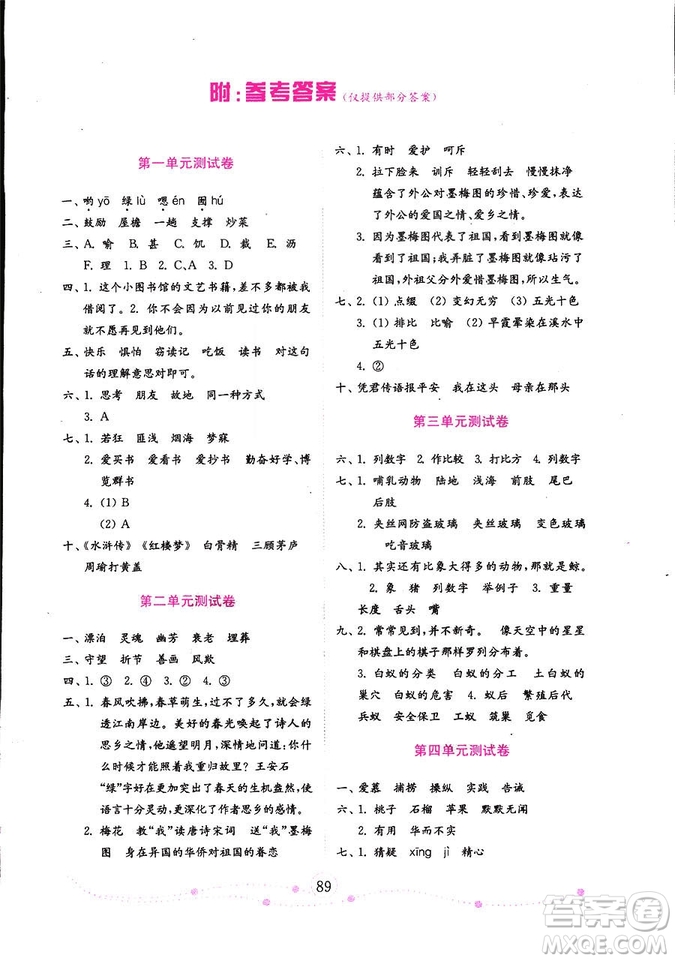 9787532898831小學(xué)語文五年級(jí)上冊(cè)金版人教版2018秋金鑰匙試卷答案